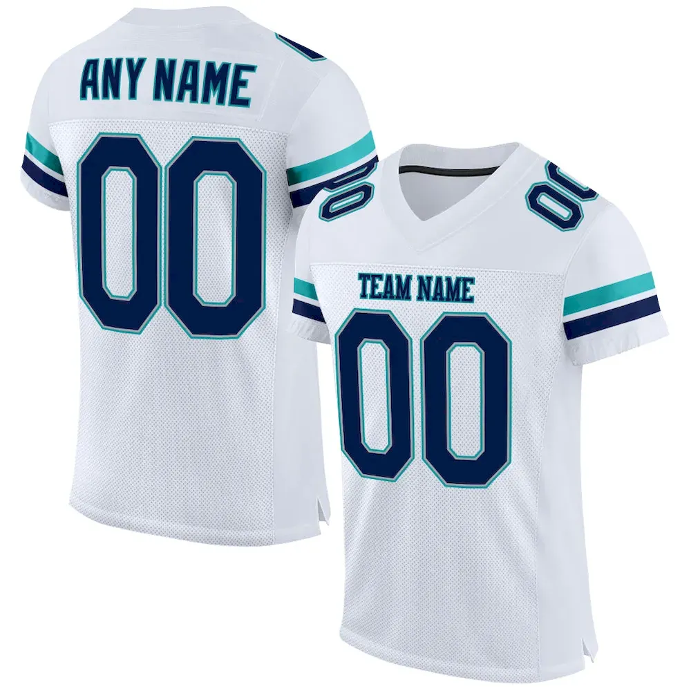 White0757.webp Custom White Navy-Aqua Mesh Authentic Football Jersey - Image 1