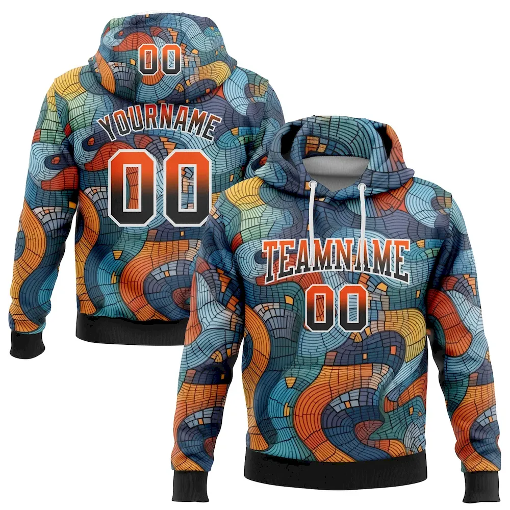 3DPattern5881.webp Custom Stitched Black Orange-White Fade 3D Pattern Design Colorful Curve Shapes Sports Pullover Sweatshirt Hoodie - Image 1